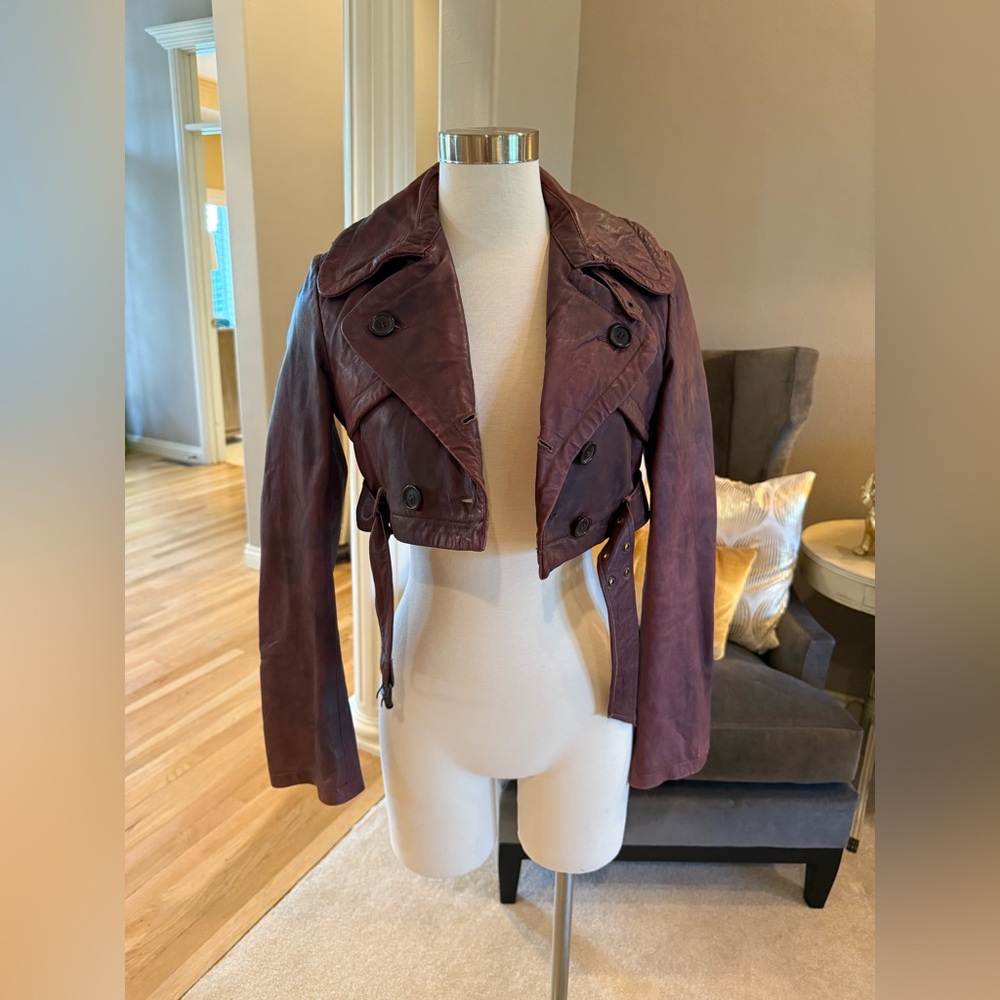 All Saints Vintage Leather Jacket (Size Medium) - Picture 5 of 11